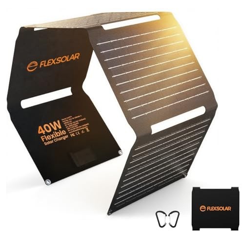 Portable Solar Panel Charger – Upgraded Fast Charging with USB-C PD2.0 – 40W