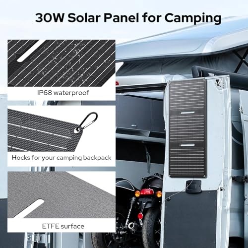 30W Solar Panel Charger YT30 Foldable Solar Panel IP65 Waterproof Gray – Gray