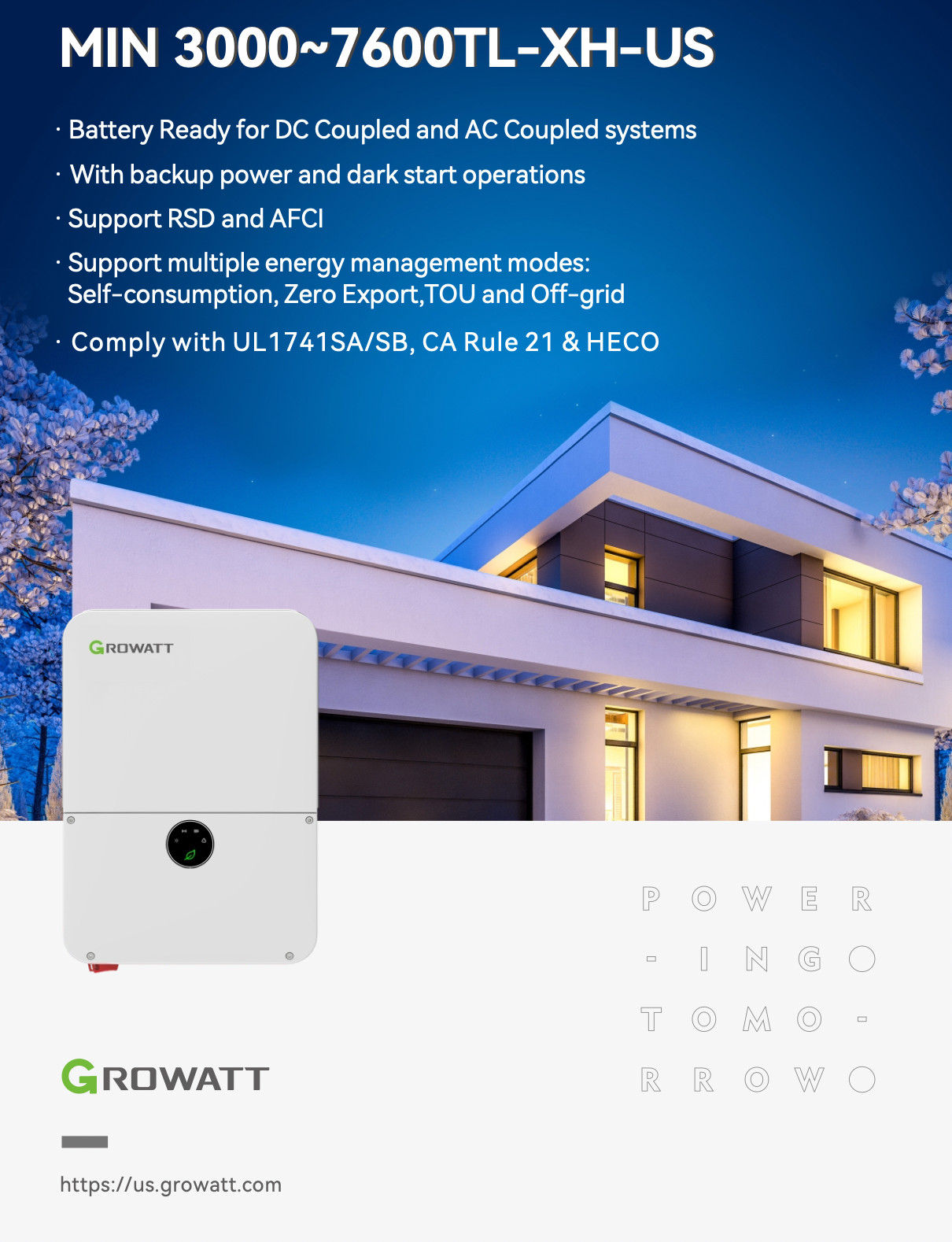 Promo LG 16H Prime 16kWh High Voltage Battery Bundle with Growatt 7.6kW Grid-Tie