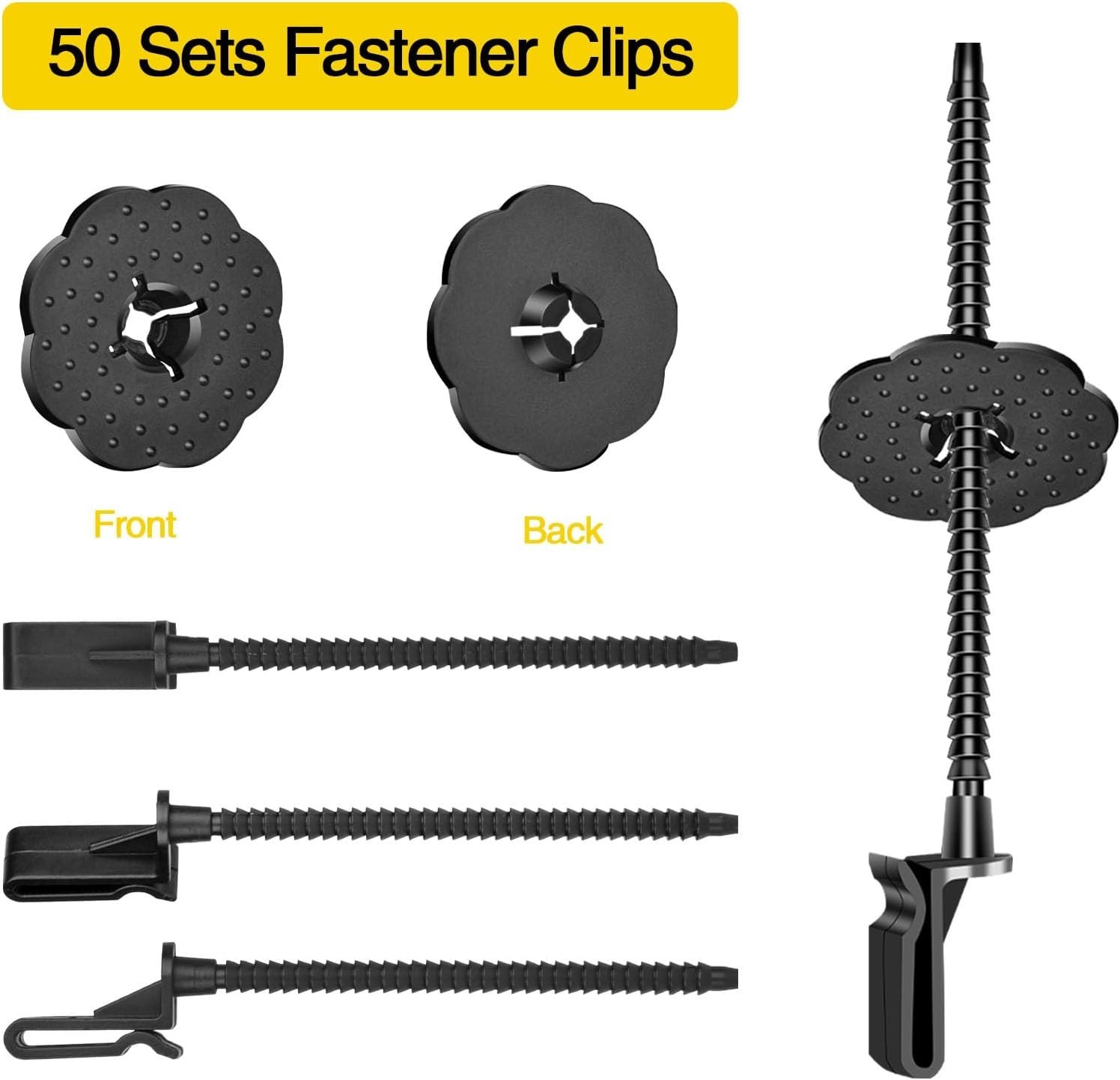 Robust Critter Guard Fasteners for Solar Panels—50 Pack—Weather Resistant Clips