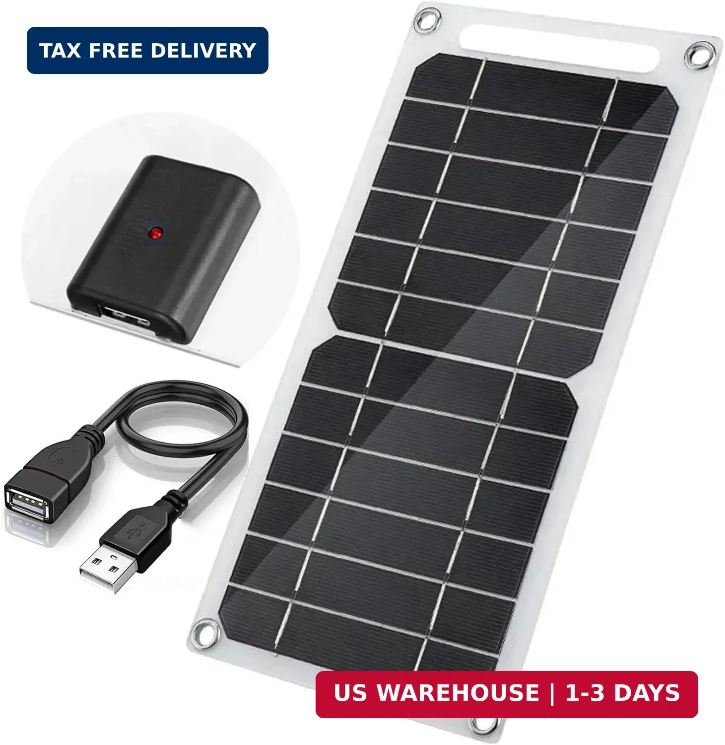 Mini 5V 6W USB Solar Panel, Portable 5 Volt 6 Watt High Efficiency Monocrystalli
