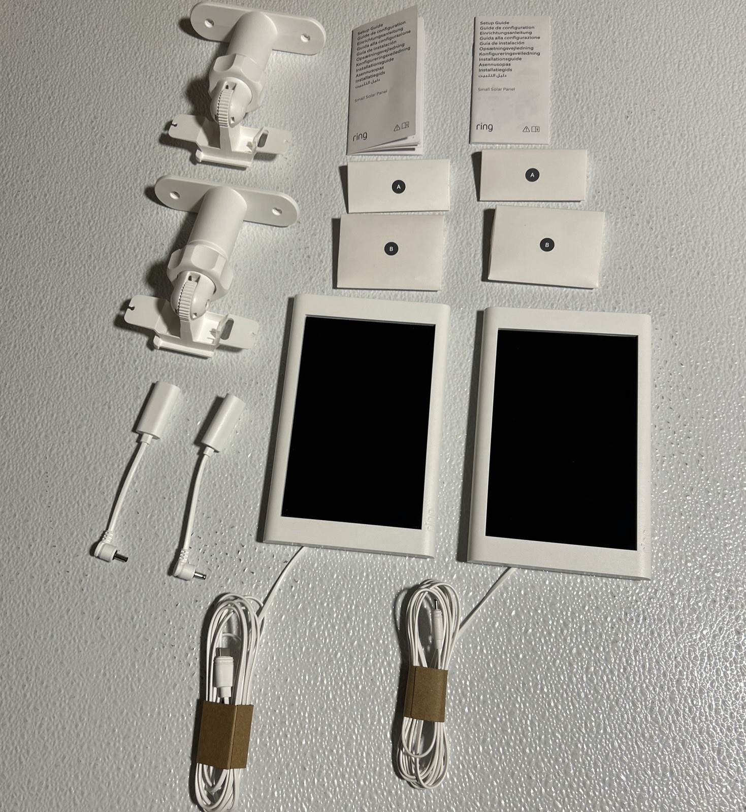 Two (2) ring Small Solar Panels ~ Second Generation ~ USB-C, 5 V cc 1.9W ~ White