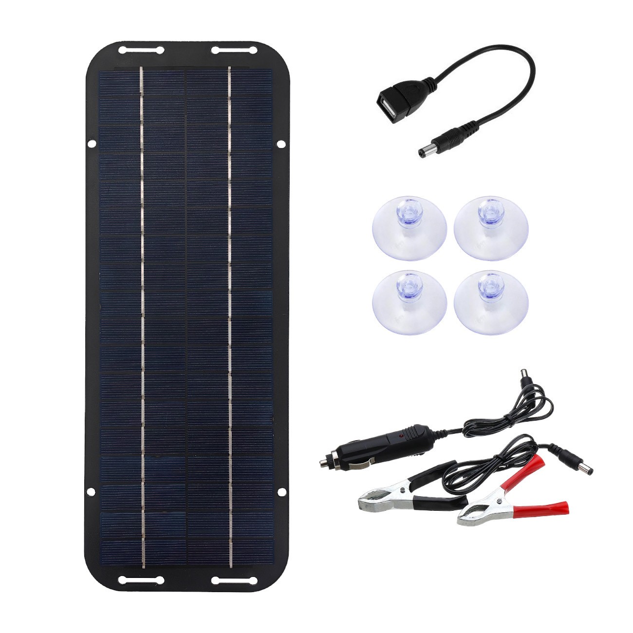 Portable Solar Panel Kit 100A 12V Battery Charger w/ Controller Caravan Boat RV