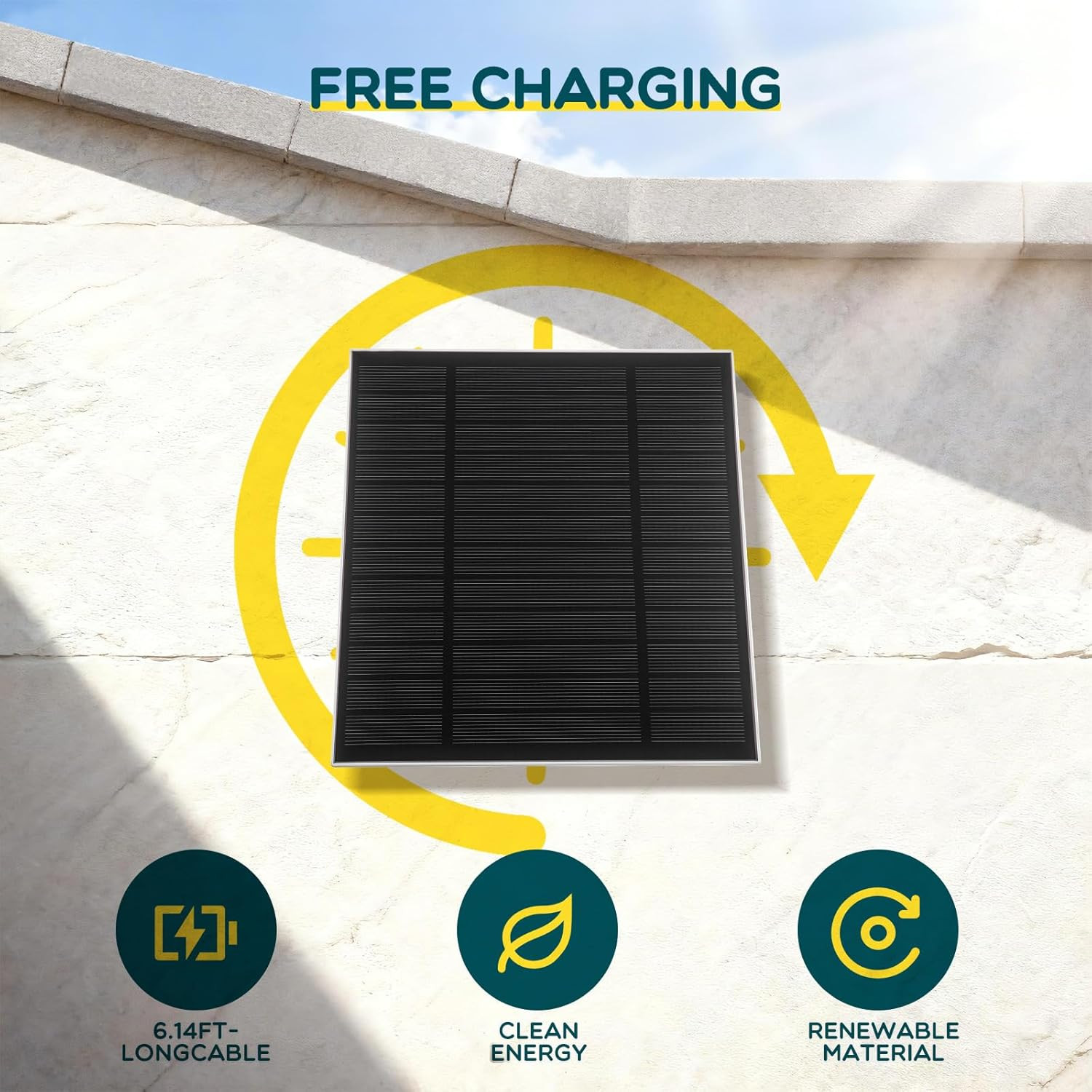 8 Pack 5W Solar Panels for Security Cameras Outdoor Waterproof Solar Panel for C