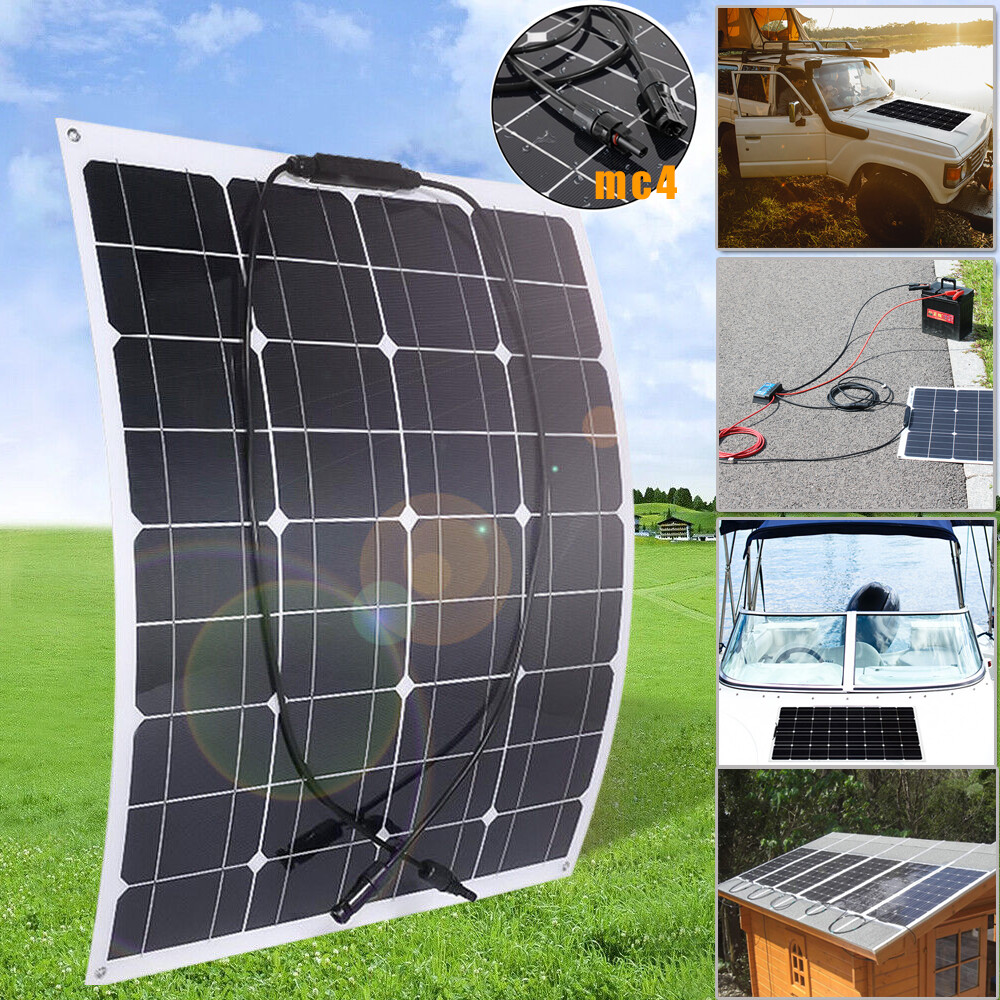 400W 800W Flexible Solar Panel Mono 12V Portable for Camping Home RV Boat Marine