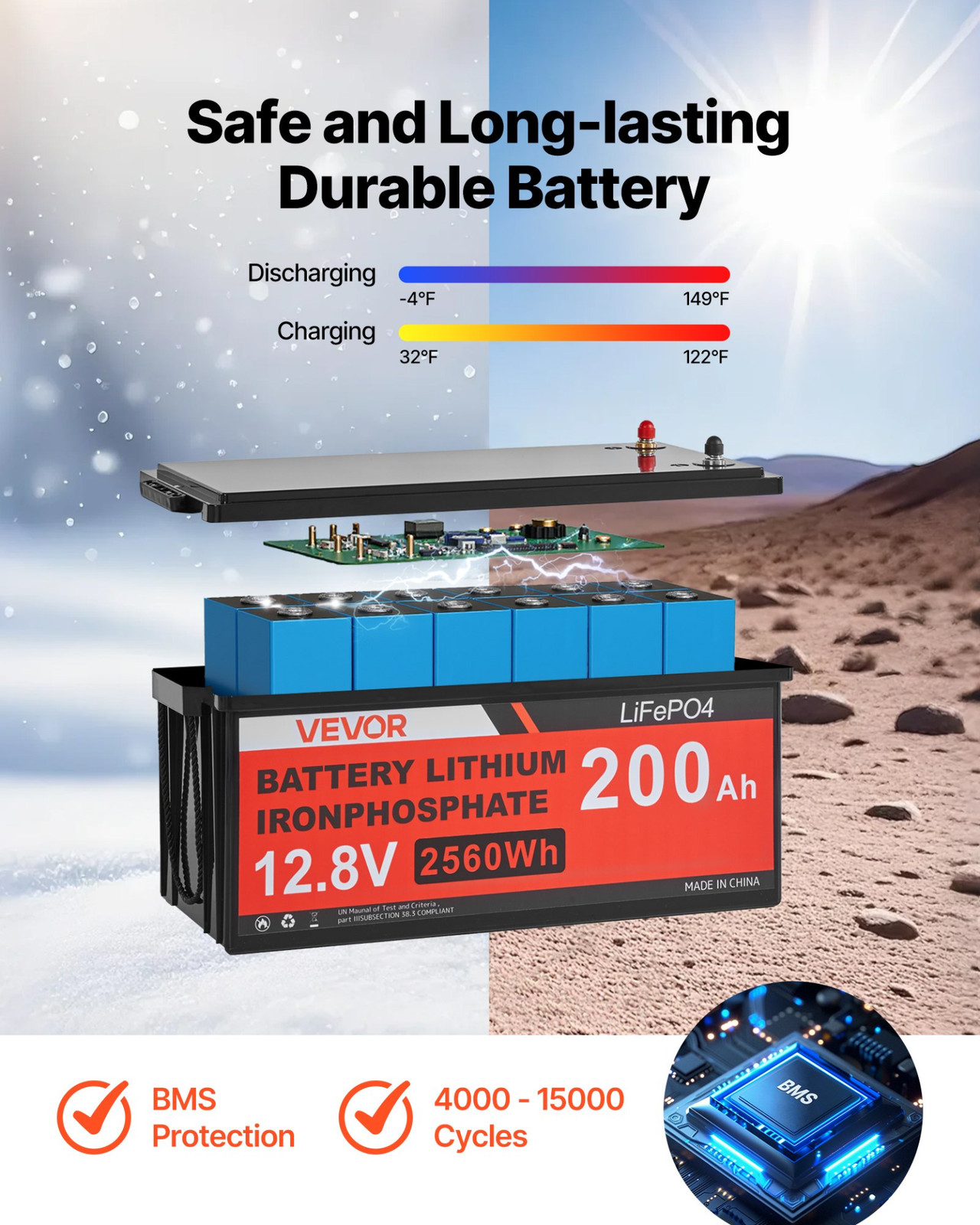400W 12V Solar Power Kit w/ 200Ah LiFePO4 Battery 2000W Inverter MPPT