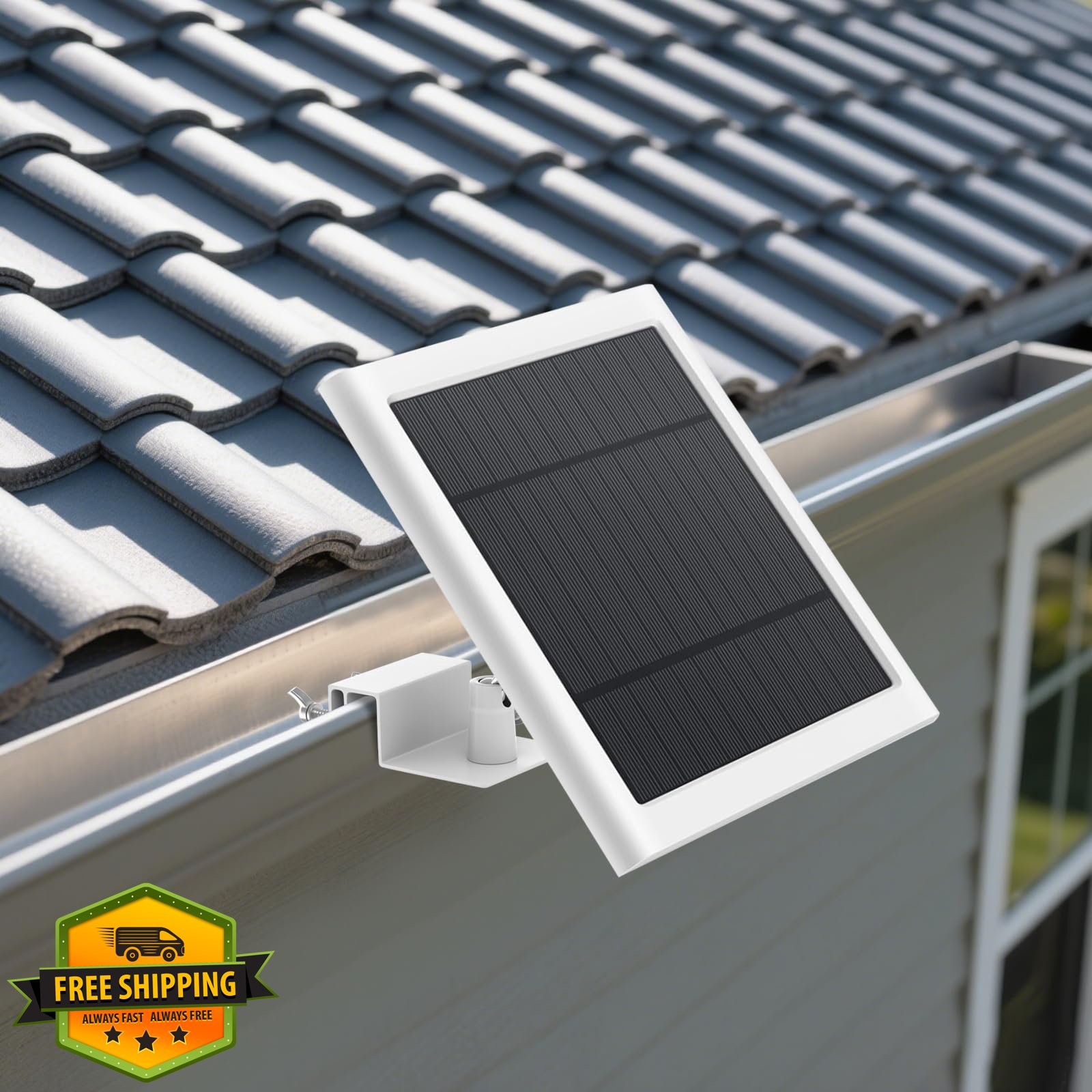 ALERTCAM Gutter Mount Solar Panel Bracket White