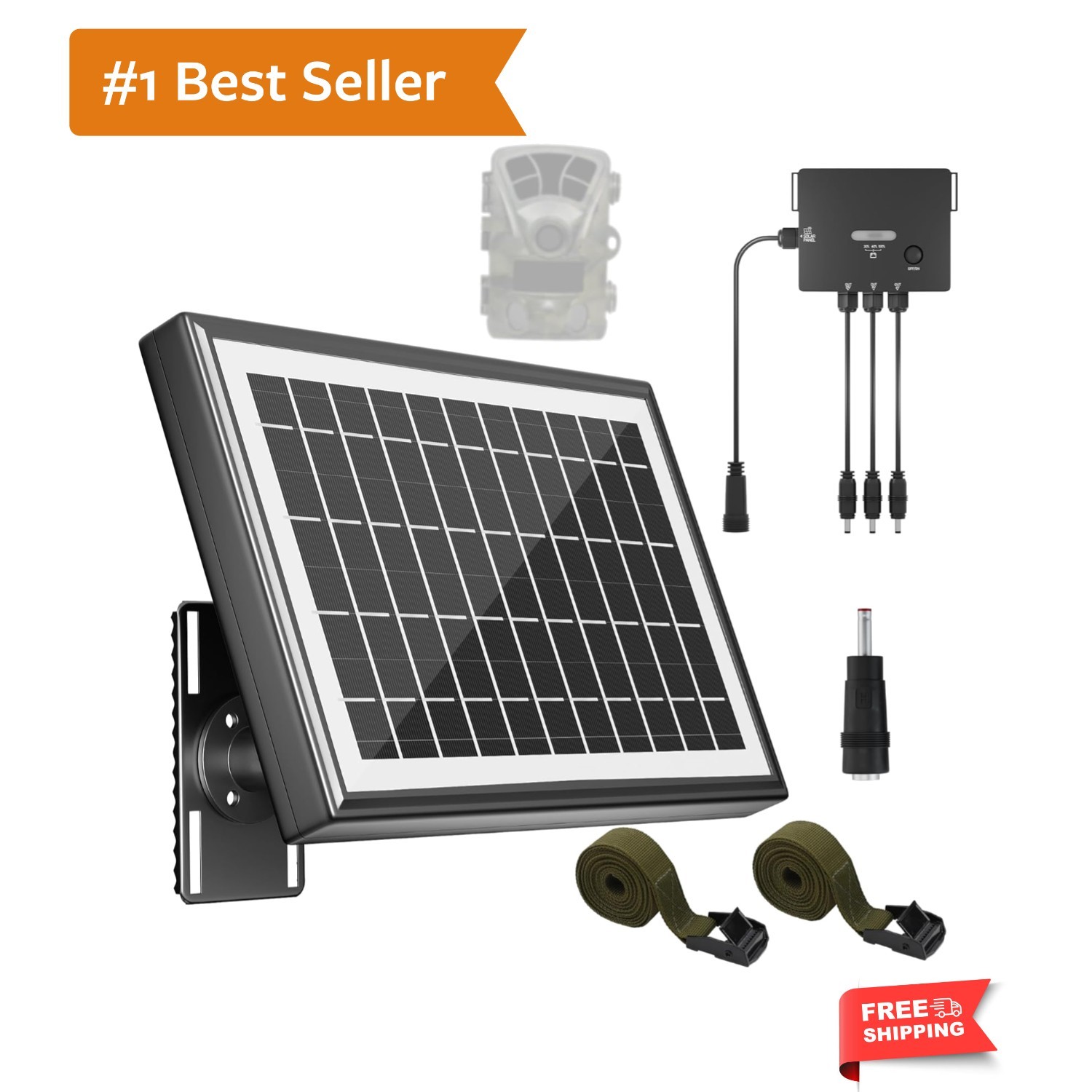 Solar Panel for Trail Camera 6W Solar Charger 7500mAh Battery | 7500mAh Built…