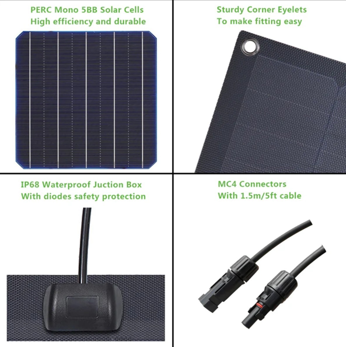 Lensun LS-30FX2 Flexible Solar Panel 30W 12V
