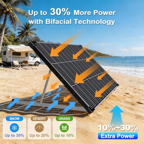 Solar Panels, 200w bifacial n Type 18bb A+ Grade Solar Module IP68 200W Bifical