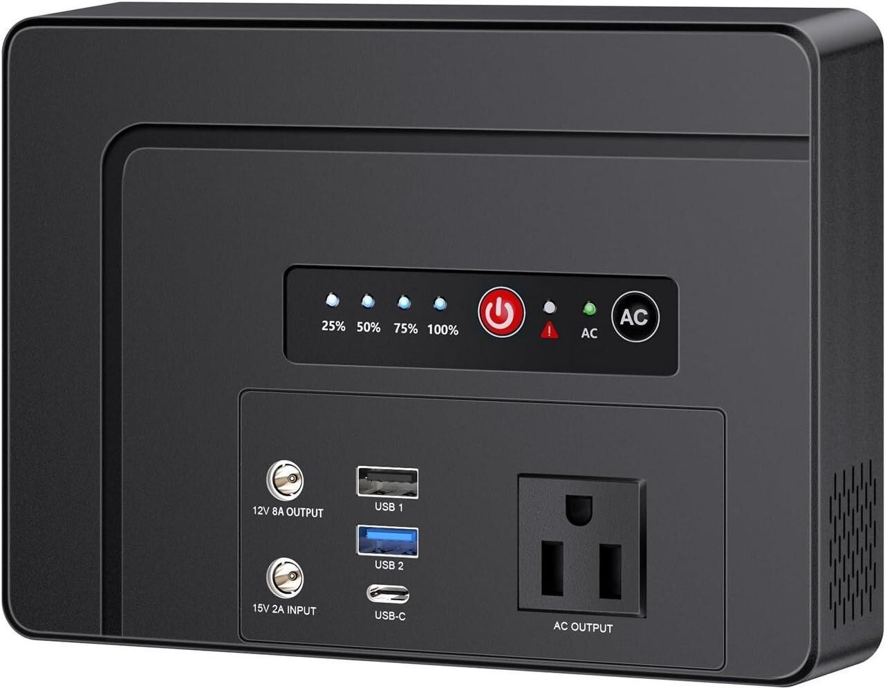 Portable Power Bank/AC Outlet 100W, 97.68Wh/26400mAh Portable Battery Pack (GPS)