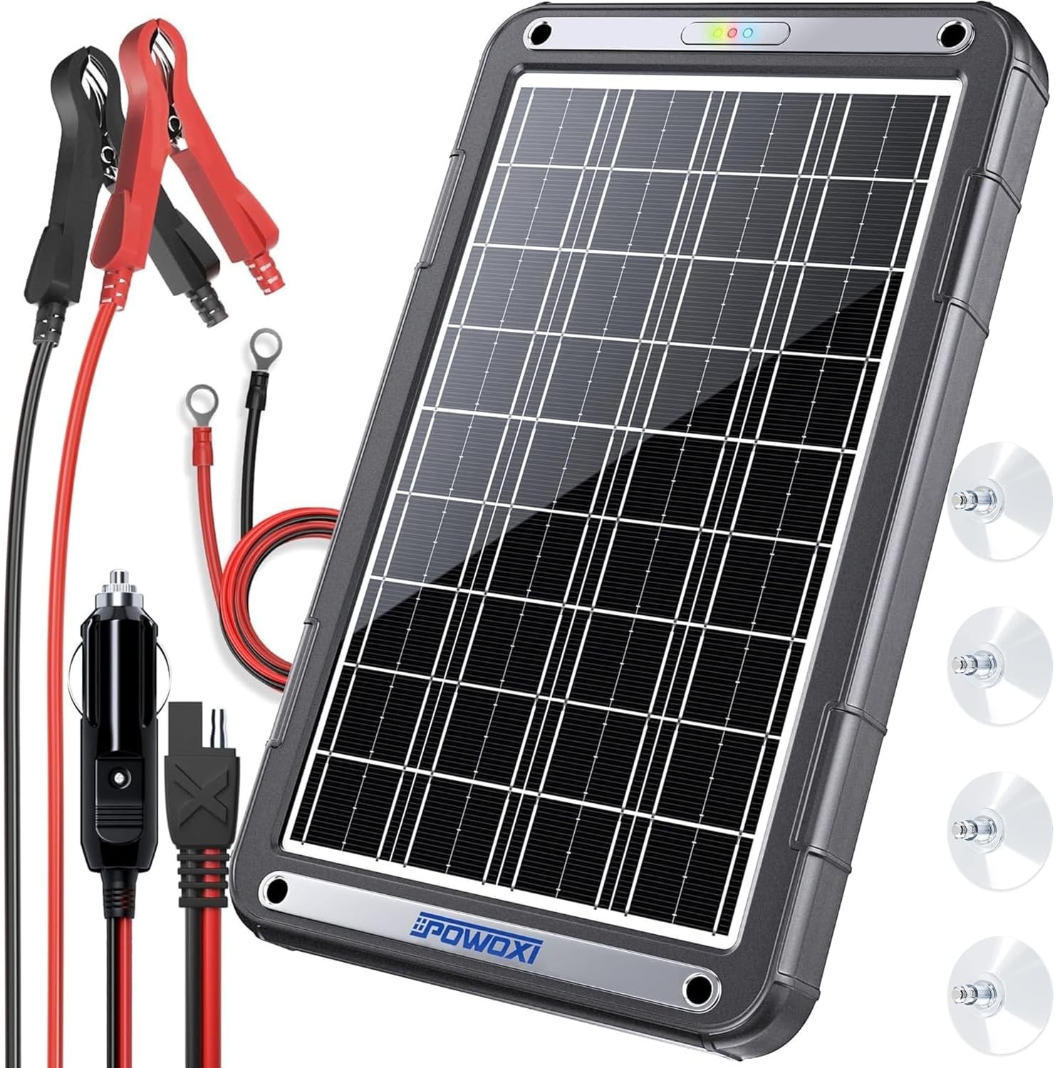 12V Solar Car Battery Charger: 15W Solar Trickle Charger Maintainer with MPPT…