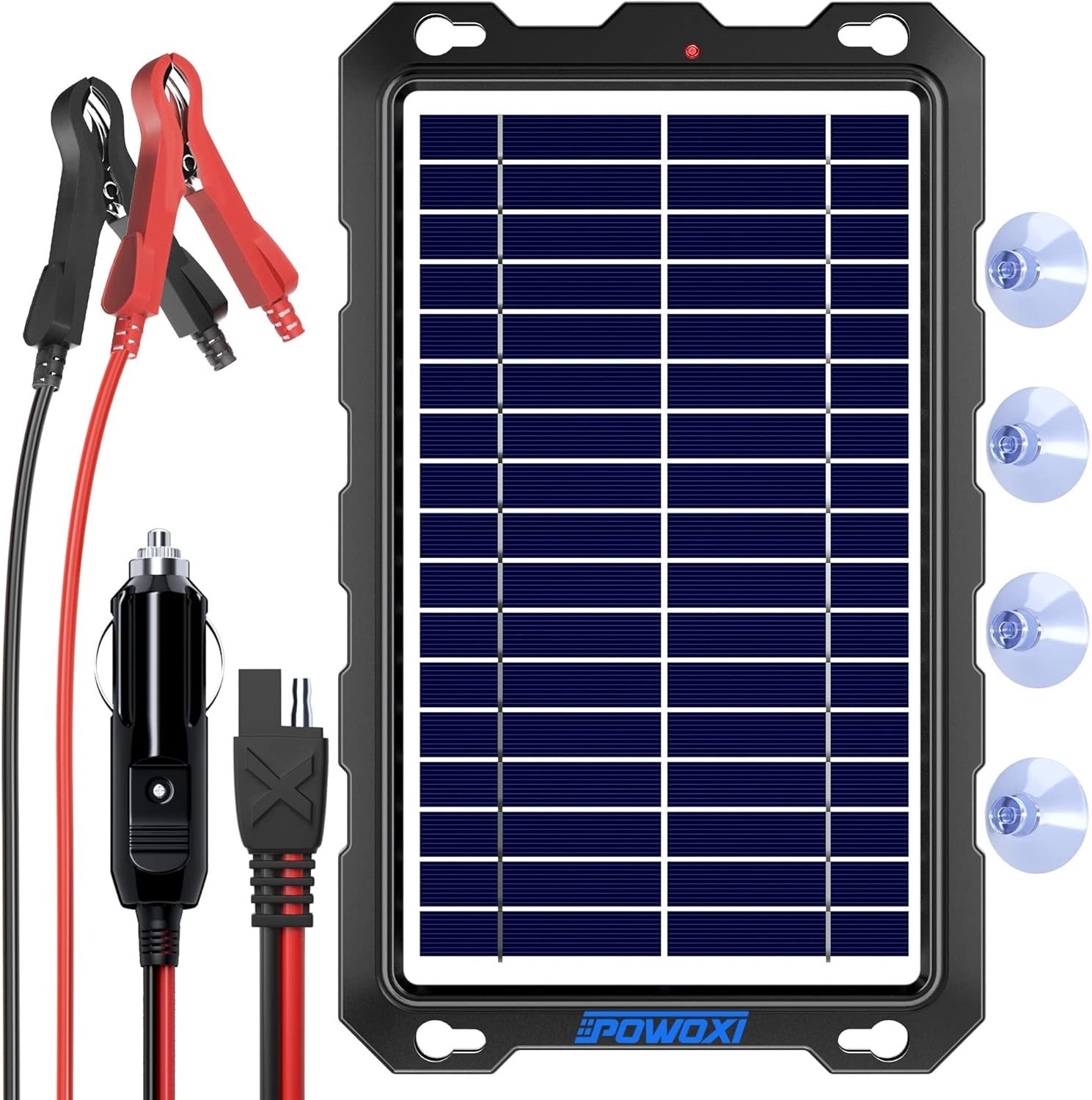 Upgraded 7.5W Waterproof Solar Battery Charger & Maintainer for All 12V Vehicles
