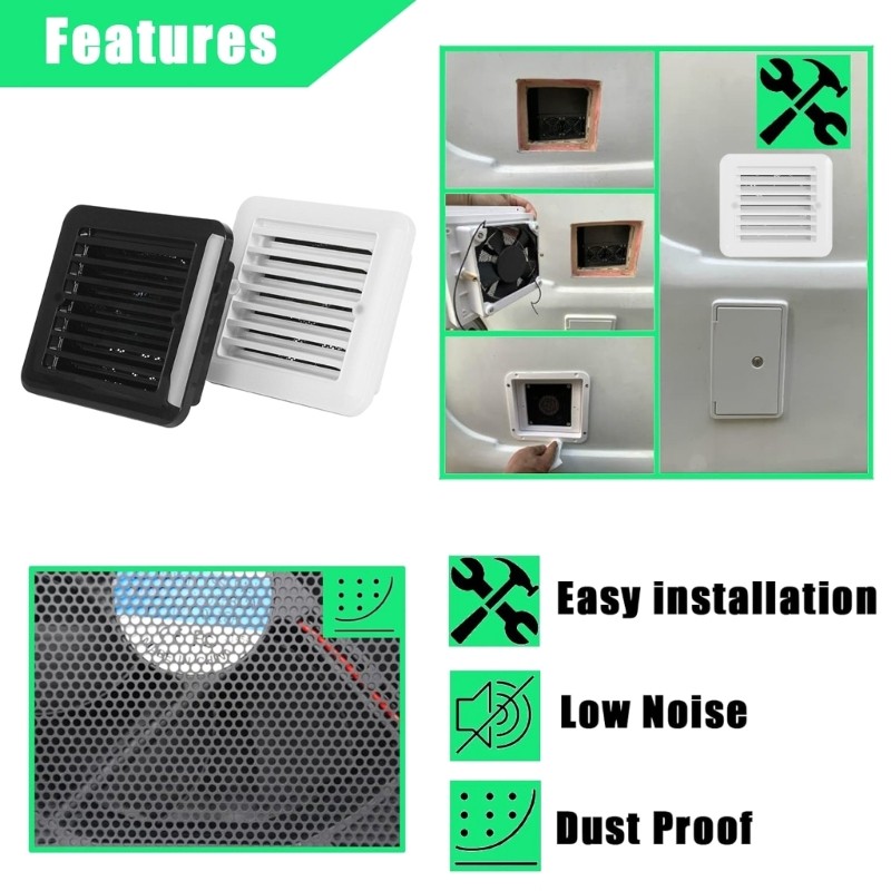 Roof Exhaust Fan Weather Resistant ABS Material Easy Mount Automotive Cooling Sy