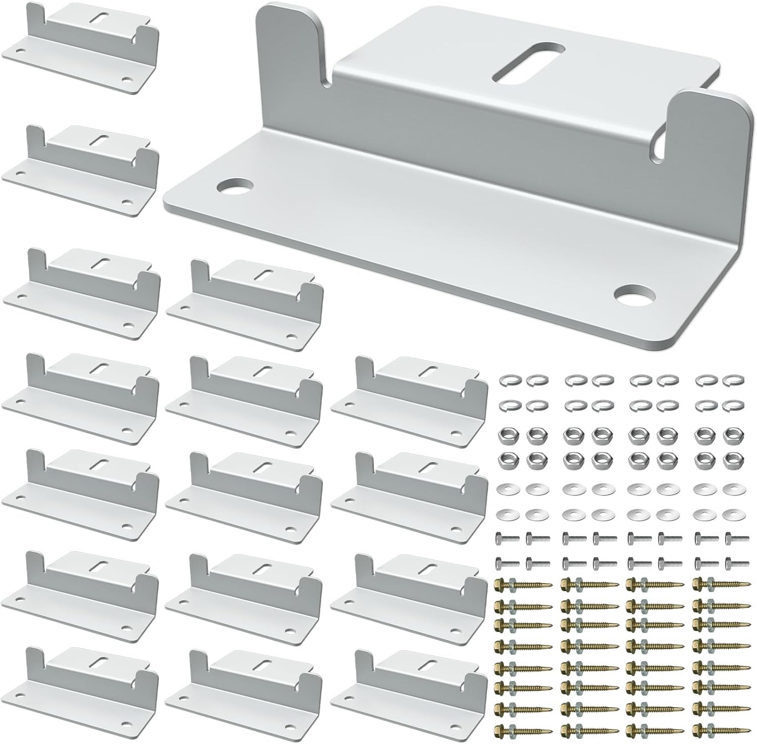 Solar Panel Mounting Z Brackets 16PCS Lightweight Aluminum Hardware