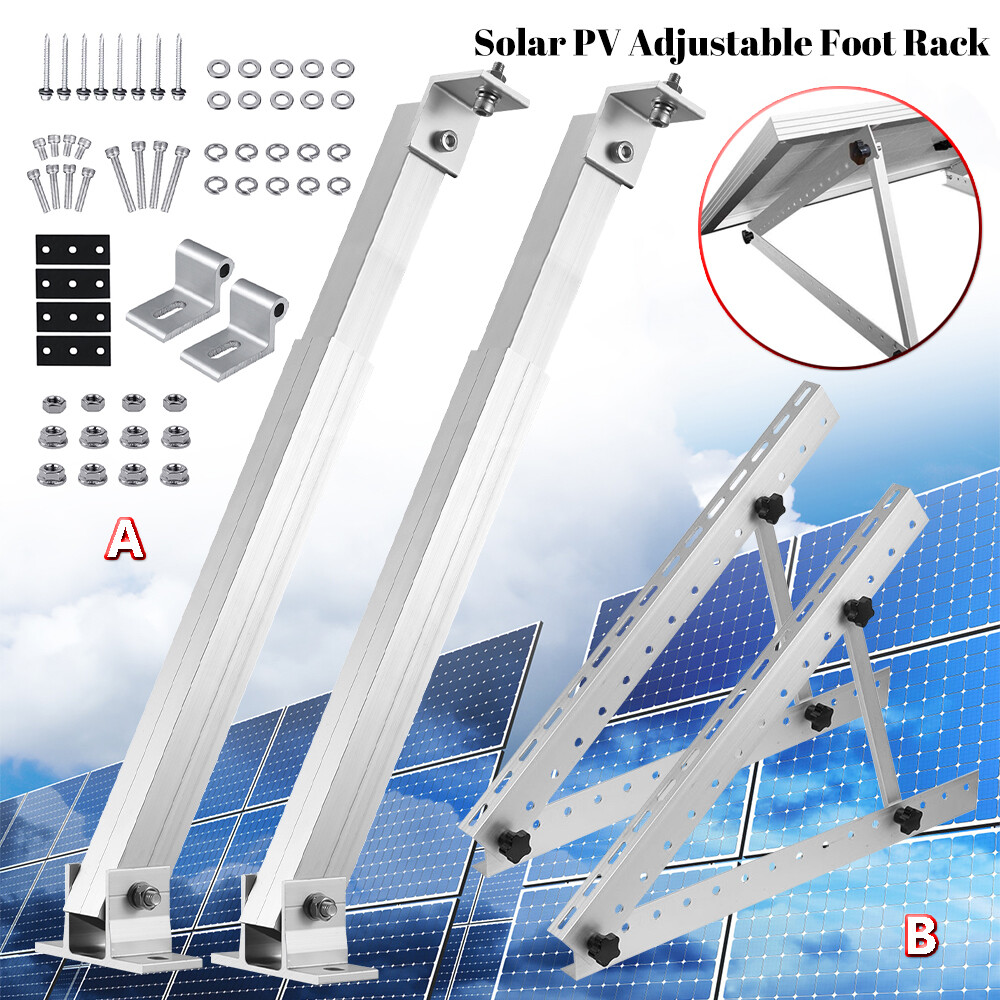 Solar Panel RV Tilt Mount Brackets for RV Roof Flat Surface Adjustable Frame