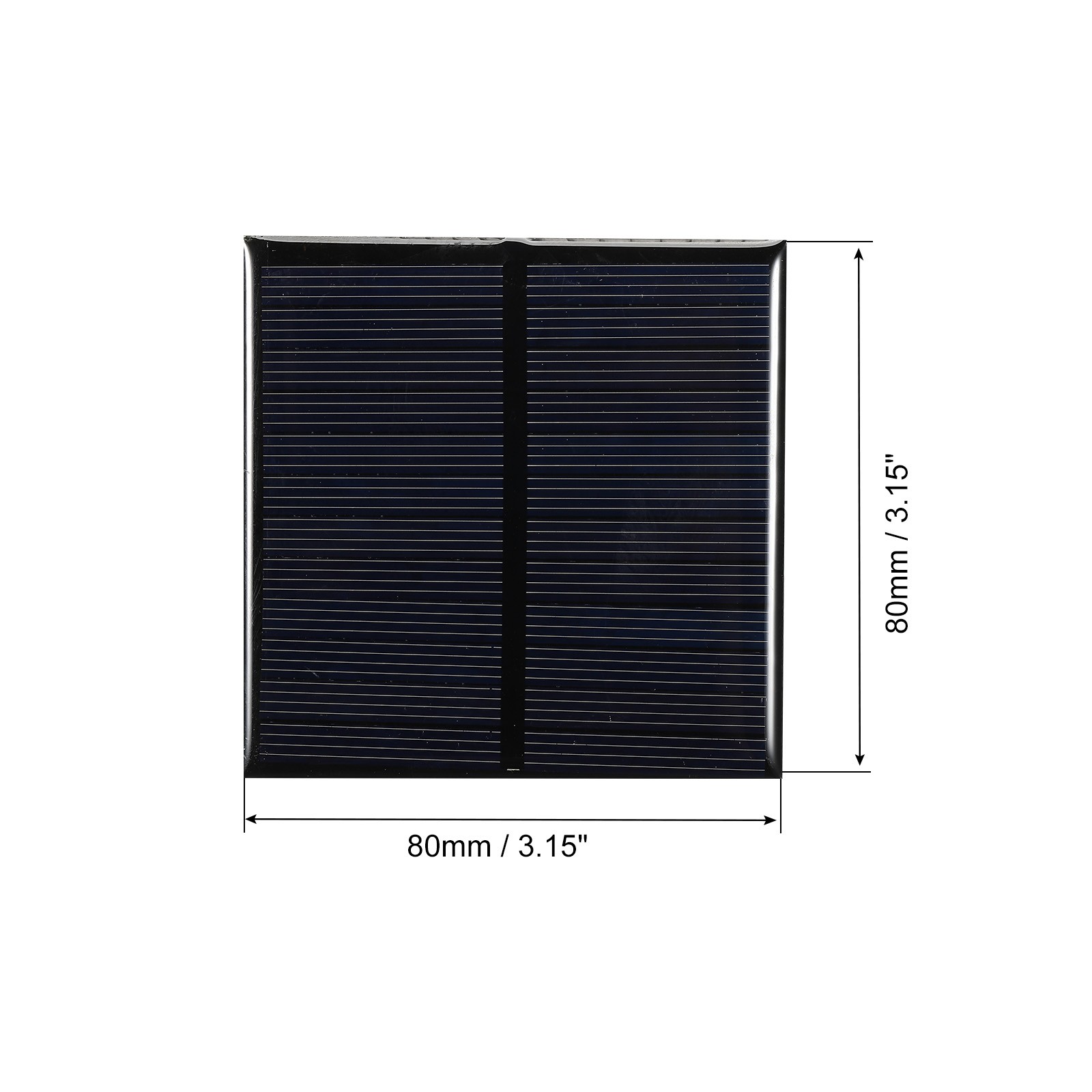 2Pcs Mini Solar Panel Cell 6V 150mA 0.75W 80mm x 80mm for DIY Project