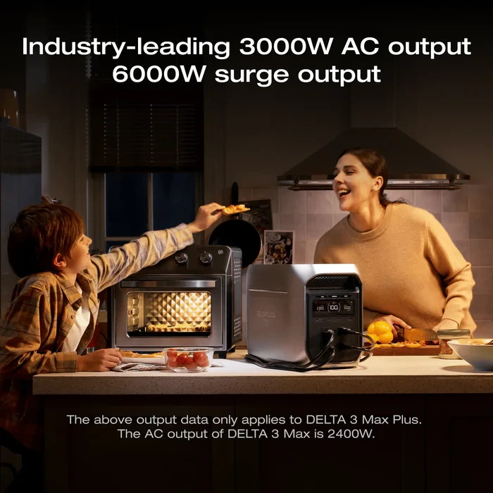 EcoFlow DELTA 3 Max 2048Wh Portable Power Station with 3000W Powerful Output
