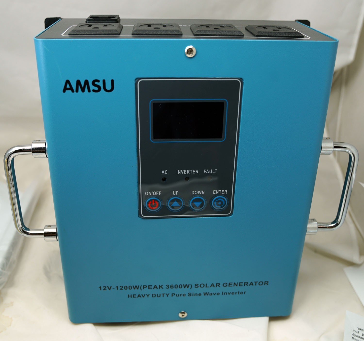 AMSU 3600 watt solar generator and inverter back up system