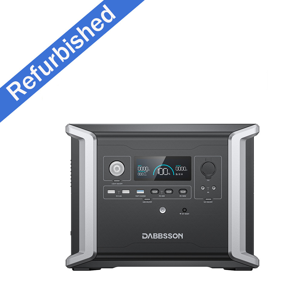 Dabbsson 1330Wh 1200W Portable Power Station Solar Generator Camping Refurbished