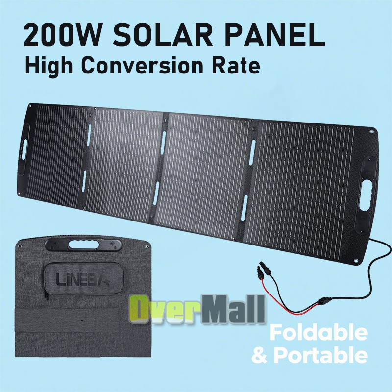 100W 200W Lightweight Portable Solar Suitcase Foldable Solar Panel Outdoor IP65