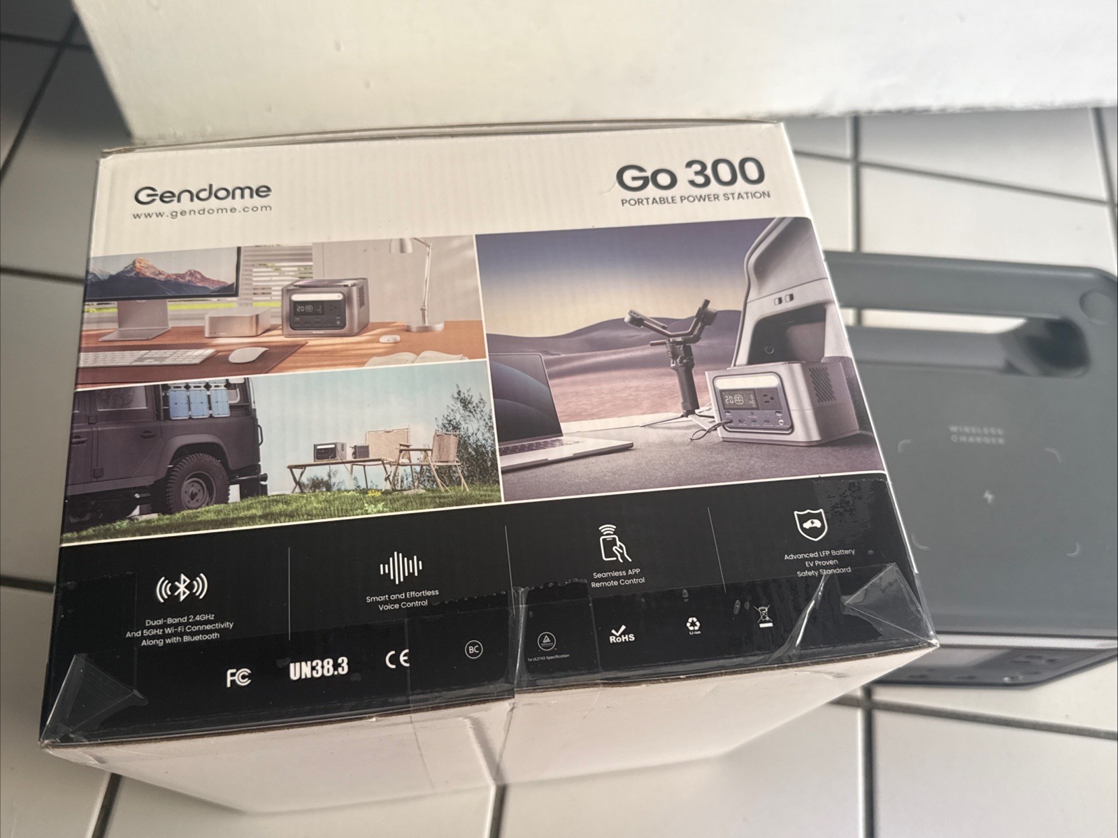 Portable Power Station Go 300 LiFePO4 Battery 300W AC Outlet SoLar Wireless