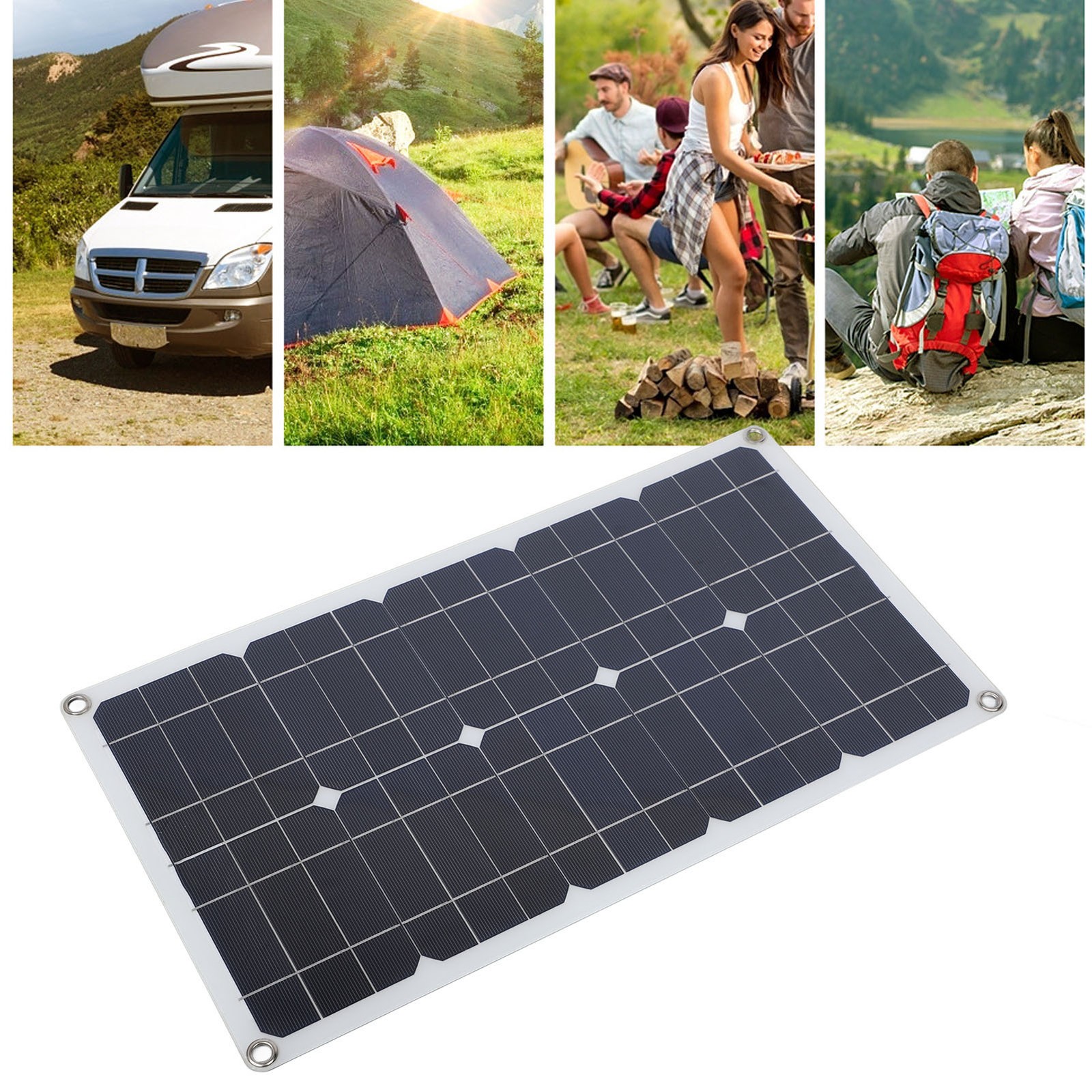 100W Solar Panels Kit With 20A Controller IP67 For Outdoor