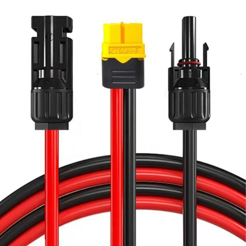 12AWG Solar Connectors to XT60 Extension Cable for Car and Camping Energy Needs