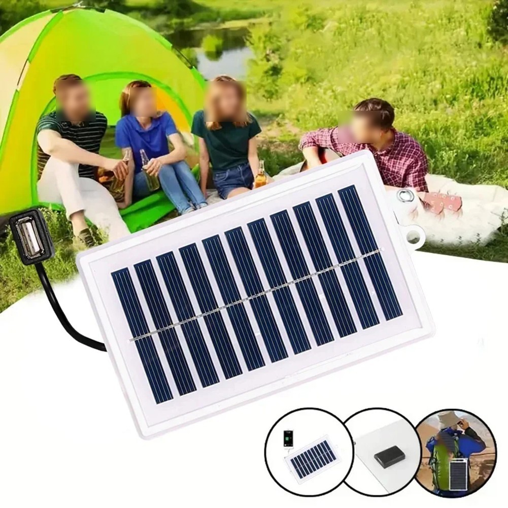 2W 5V Portable Solar Charging Board 5x3x0.5CM USB Output for Outdoor Use