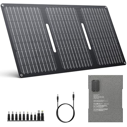30W Solar Panel Charger YT30 Foldable Solar Panel IP65 Waterproof Gray – Gray