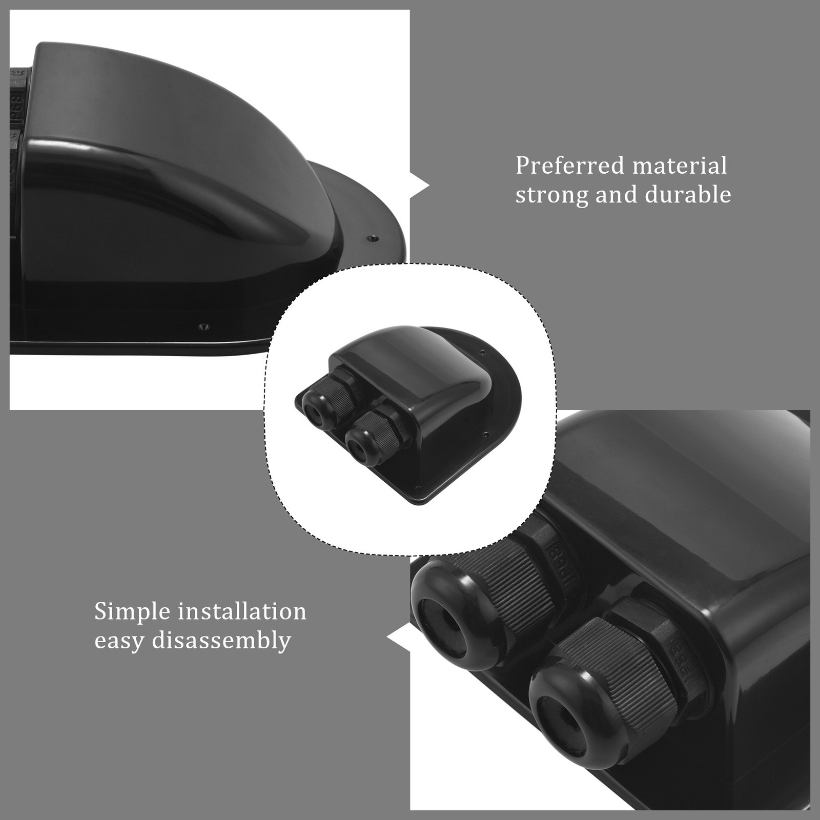Roof Wire Entry Gland Box Solar Panel Cable Motorhome Caravan Boat-B L1K93137