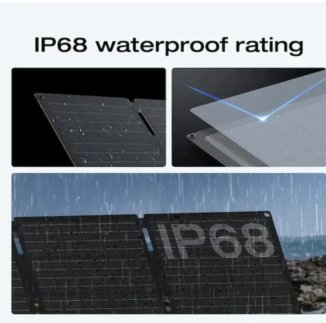 One Pair (2) 60 Watt Portable Solar Panels From Ecoflow