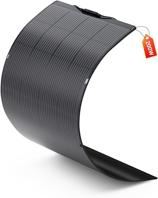 ALLPOWERS 200W Flexible Mono Solar Panel Kits Balcony, Trip For Solar Generator