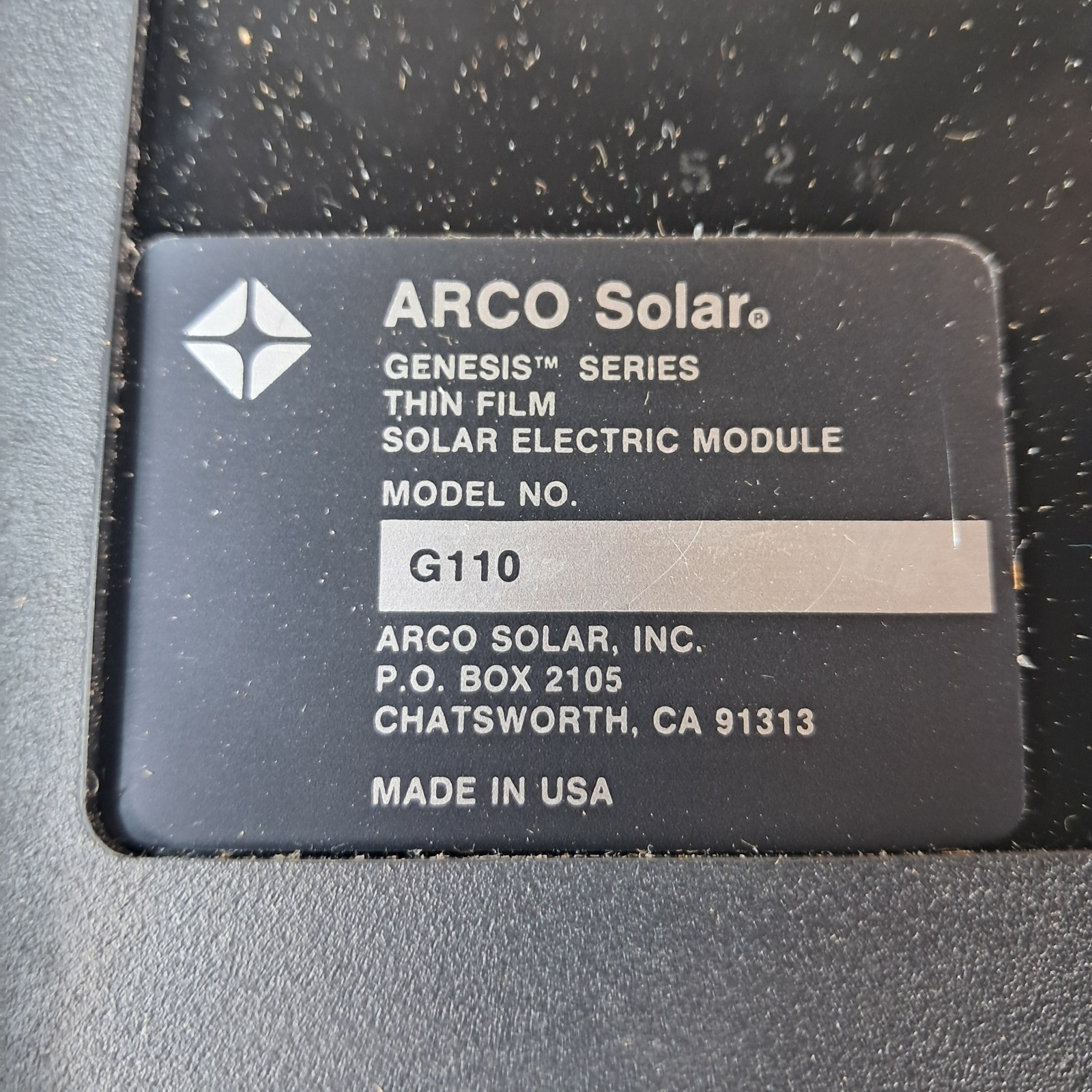 ARCO Solar Genesis G100 5W Thin Film Solar Panel Module USA