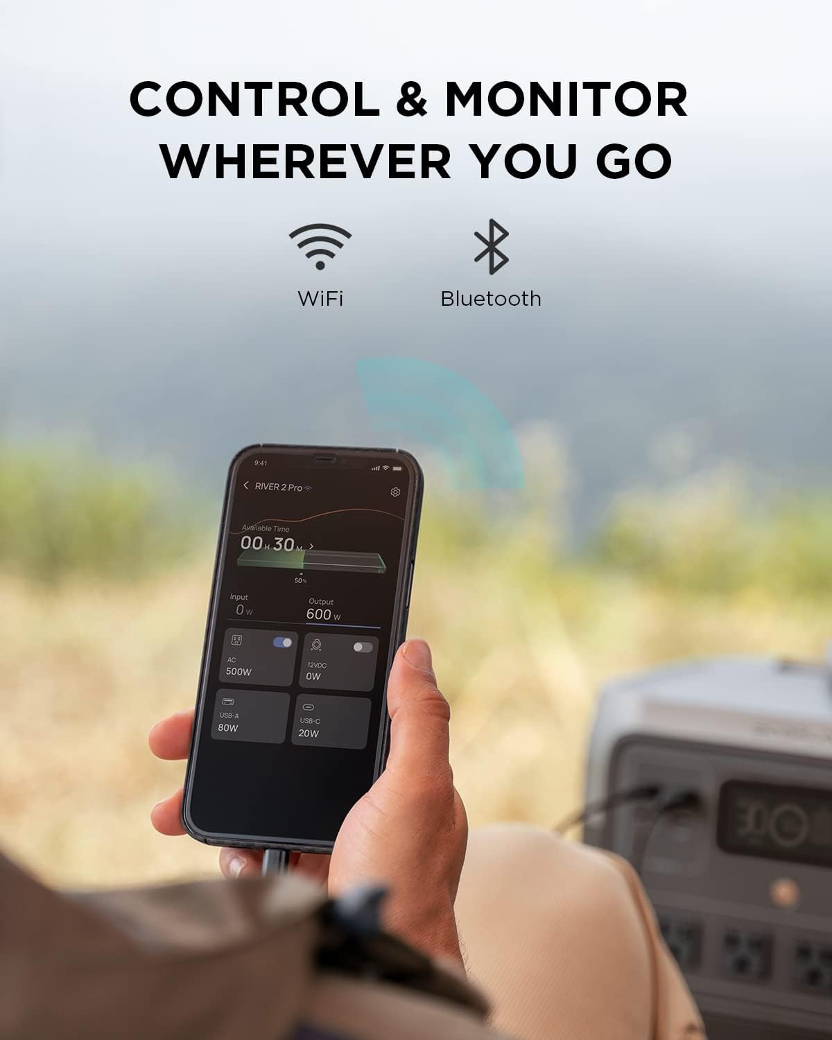 Portable Power Station RIVER 2 Pro, 768Wh Lifepo4 Battery, 70 Min Fast Charging,