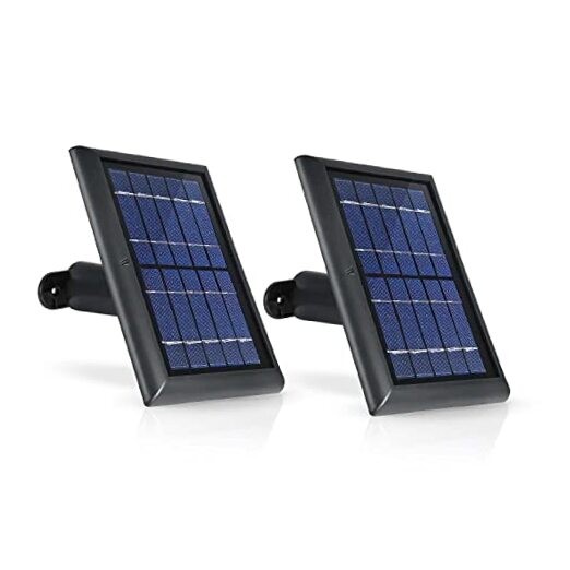 Solar Panel Compatible with Ring Spotlight Cam/Plus/Pro Battery, 2 Pack Black