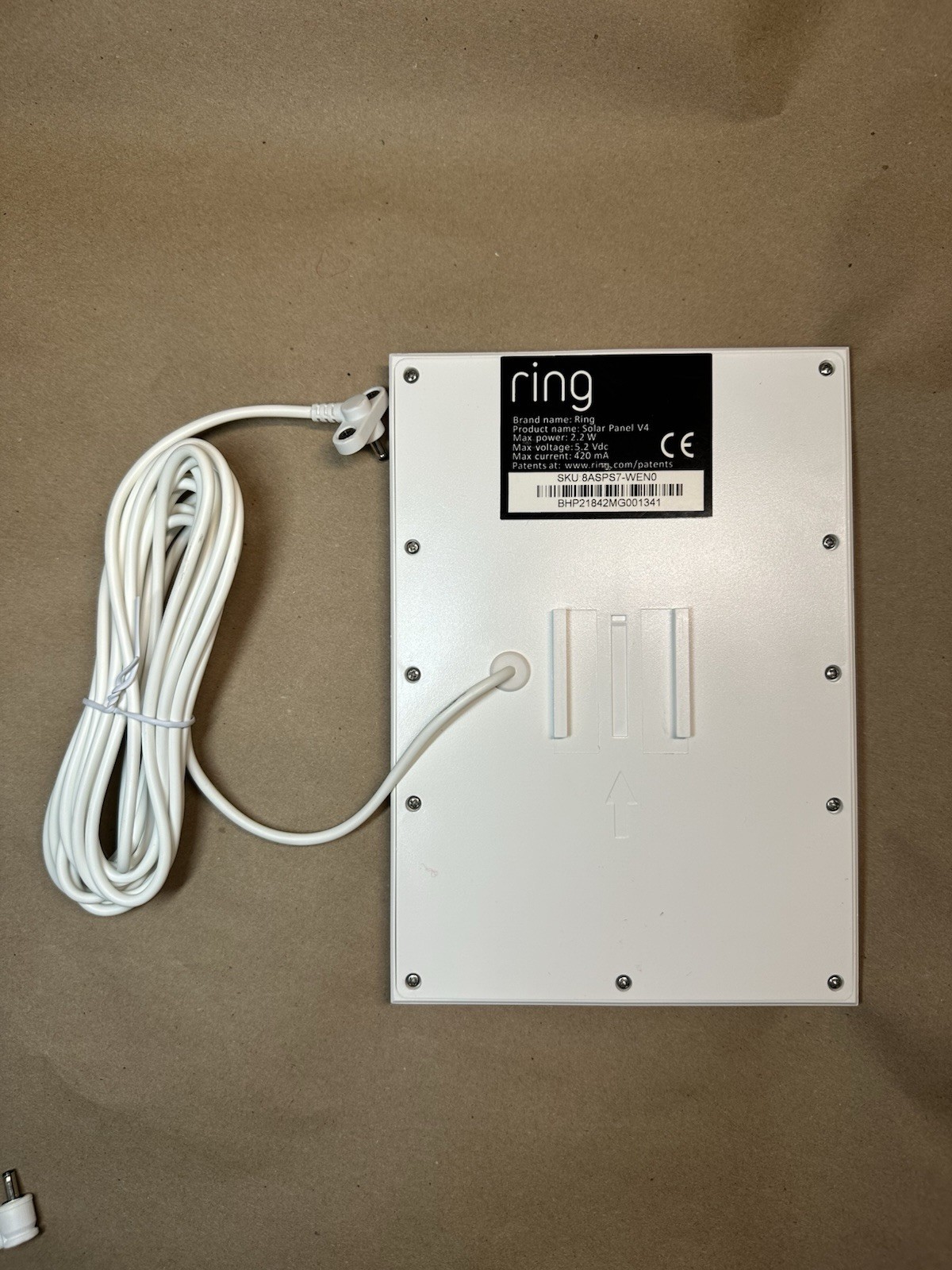 Ring Solar Panel for Ring Spotlight Cam Battery/Stick Up Cam Battery – White …