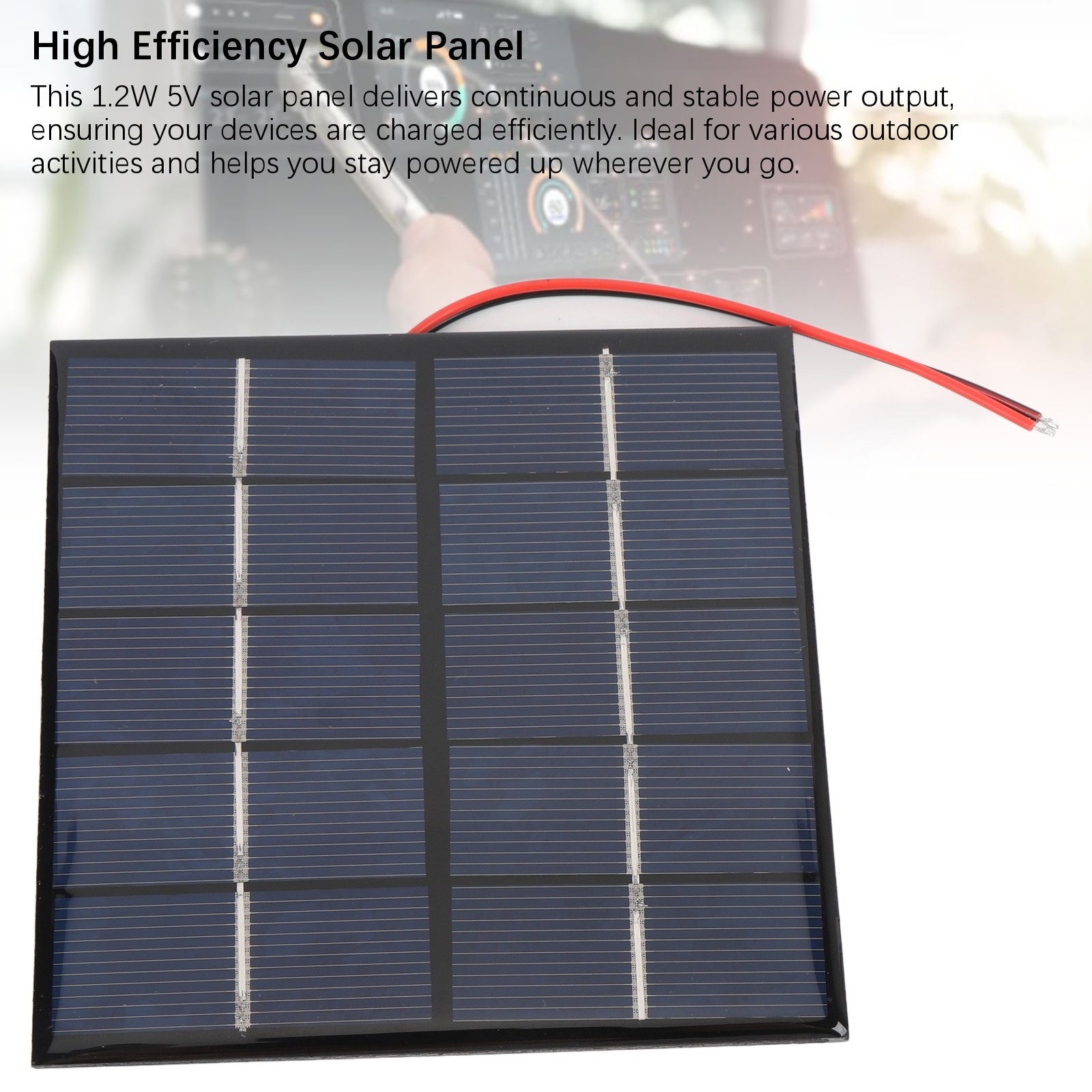 2PCS 1.2W 5V Solar Panel DIY Efficient Charger For Outdoor Use Easy To Use