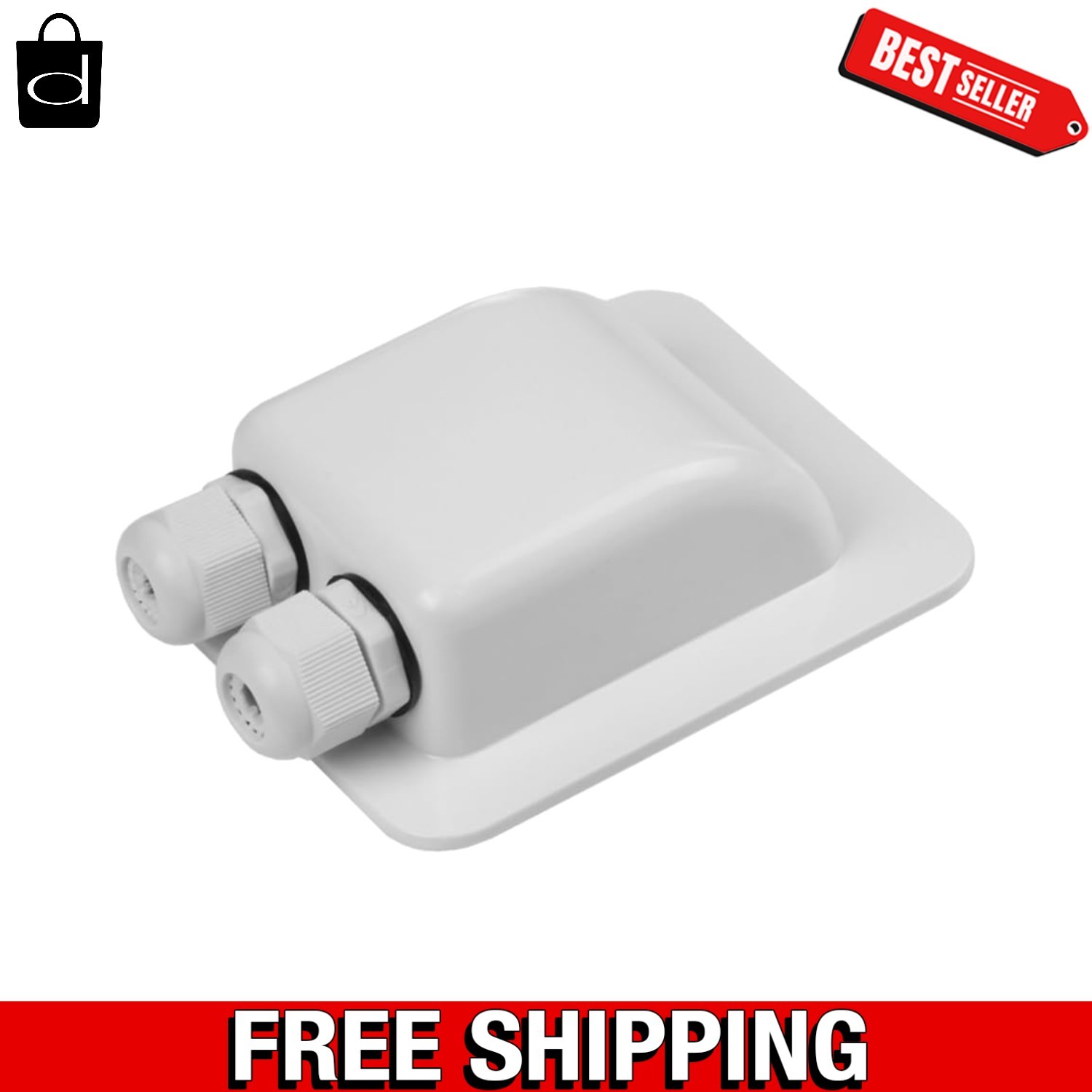 Durable Weatherproof ABS Double Cable Entry Gland for Solar Panel Installations