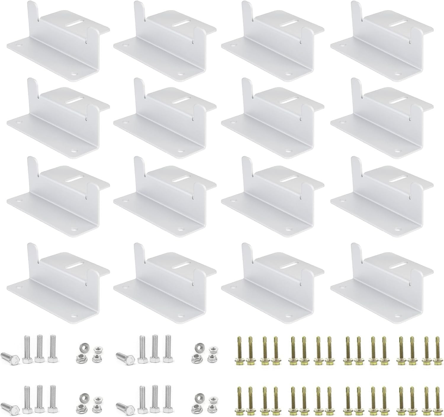 16 Units Solar Panel Mounting Brackets,Z Bracket Sets Lightweight Aluminum Co…