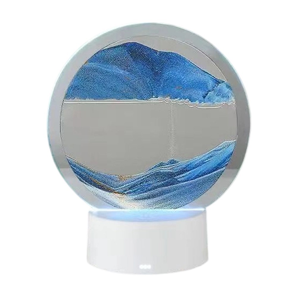 Sand Motion Hourglass Desk Lamp with Gentle Illumination for Bedroom or Office