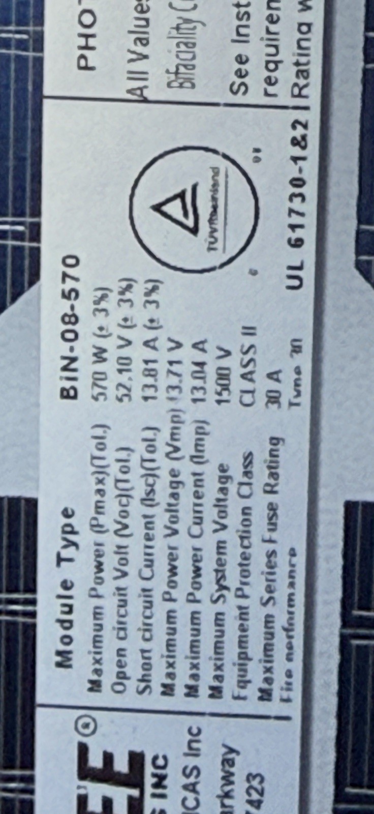 570w Solar Panel