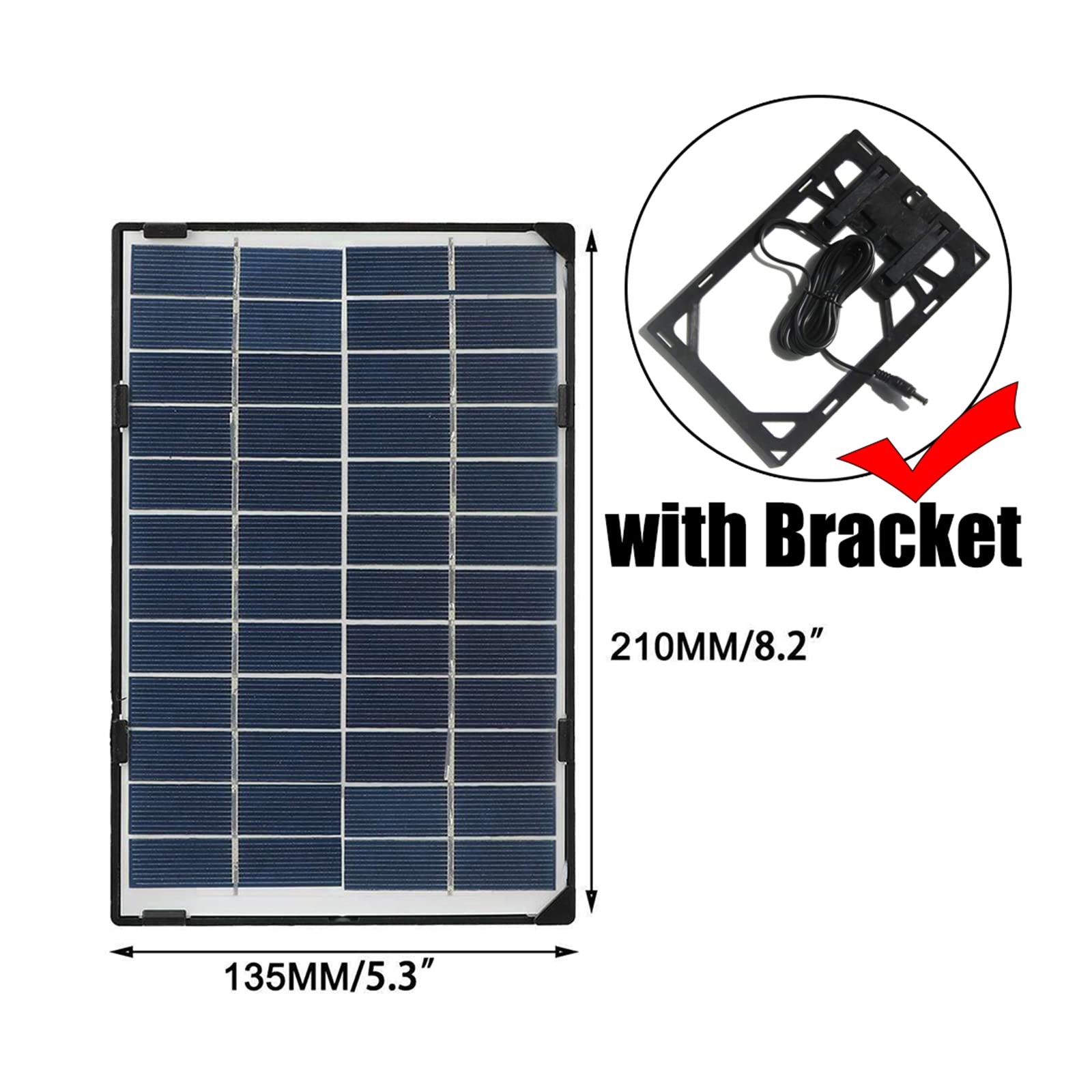 Mini Solar Panel, 6W 12V Solar Panel for Outdoor Security Camera Solar Cell w…