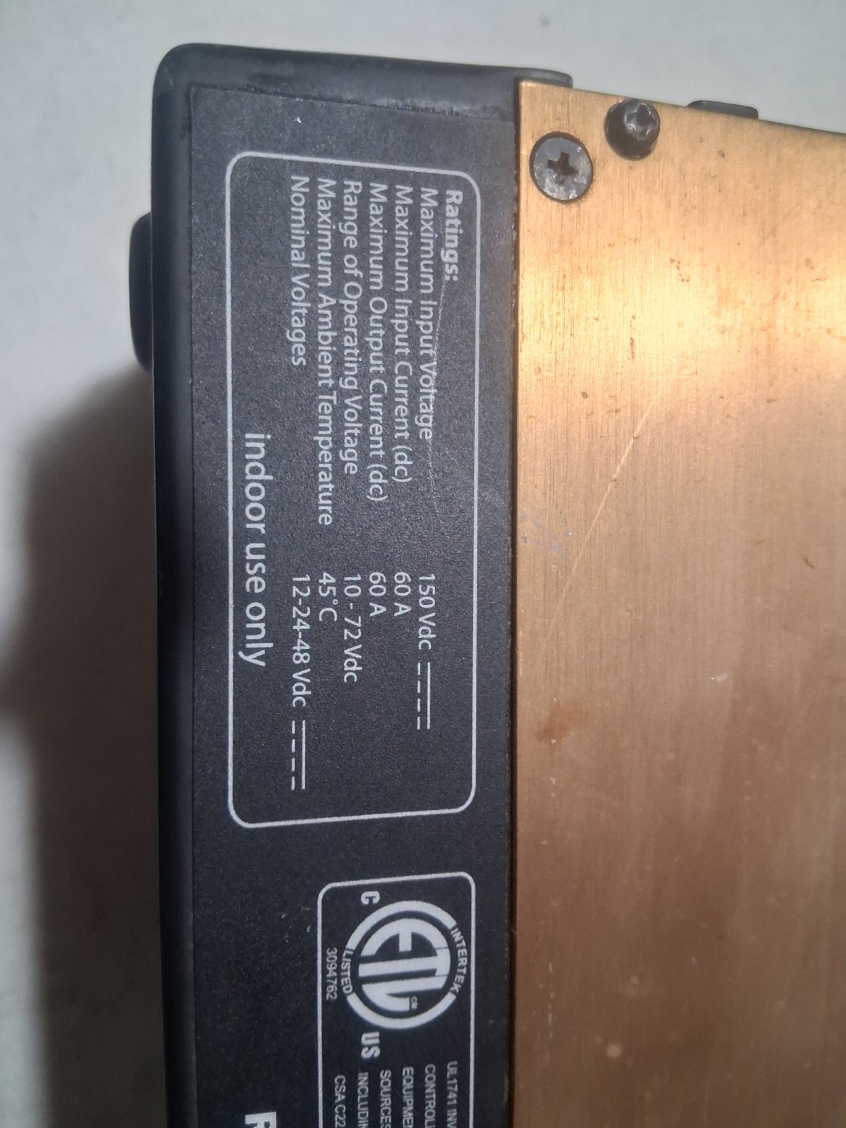 Morningstar Tristar 60a Solar Charge Controller – White TS-MPPT-60