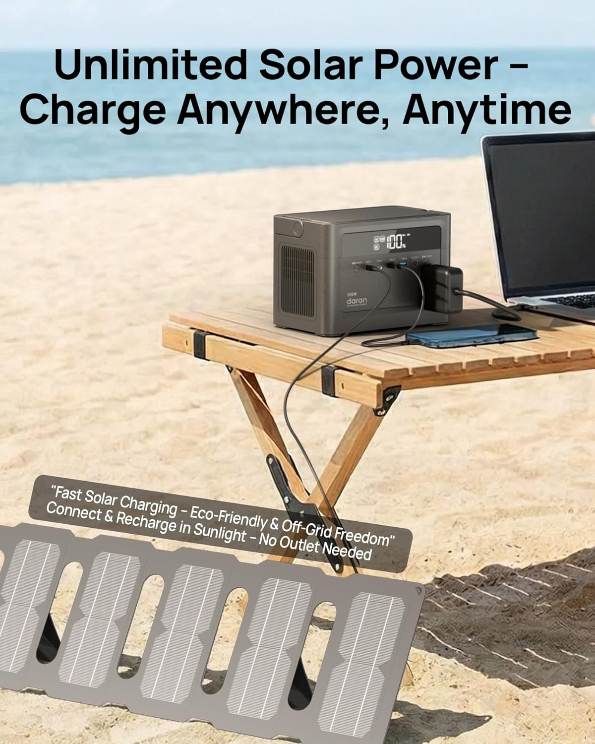 2026 Portable Power Station 350W, 288Wh Lifepo4 Battery Backup, Power Bank with