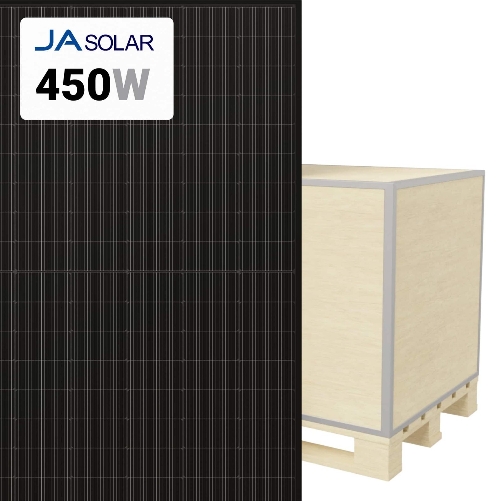 JA Solar 450W Solar Panel 108 Cell All-Black Bifacial JA-54D41-450LB