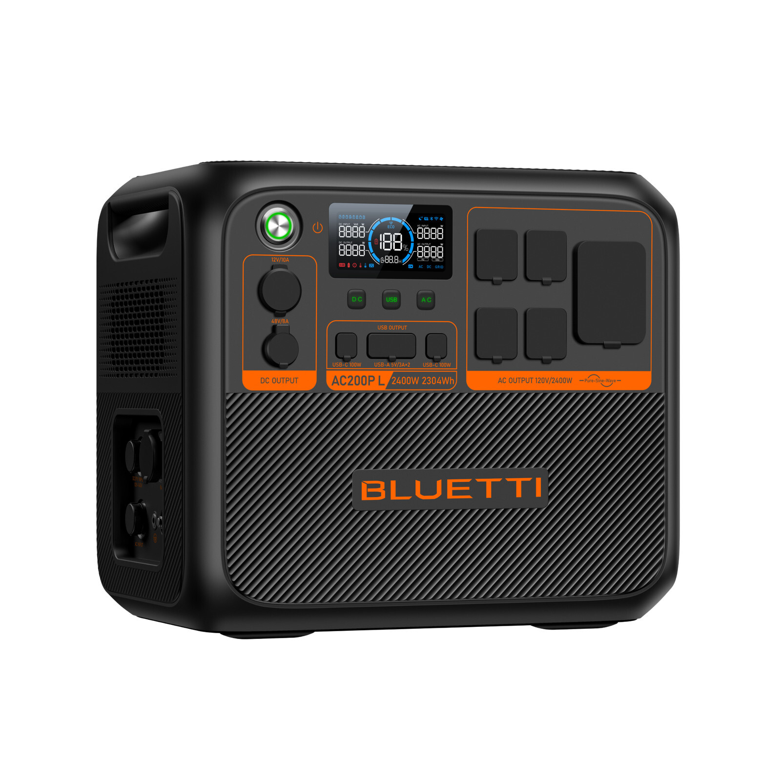 BLUETTI AC200PL 2400W 2304Wh Expandable Portable Power Station for Home Backup