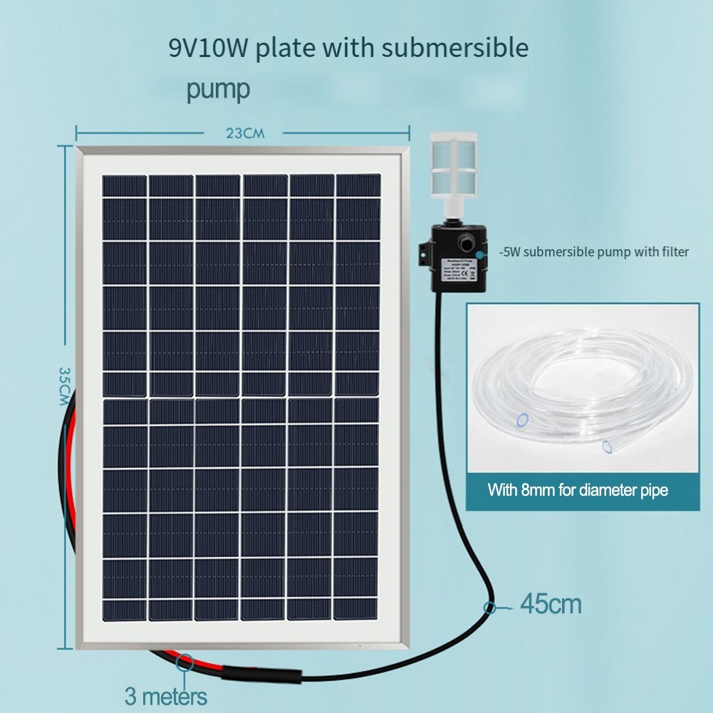 10W Solar Water Pump with Filter for Aquariums and Fish Pond Applications