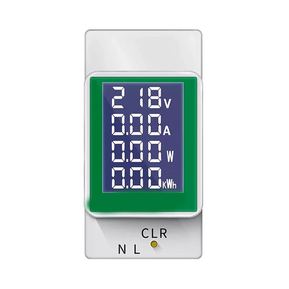 High Contrast Digital Voltmeter AC 50V300V for Easy Reading on Din Rail