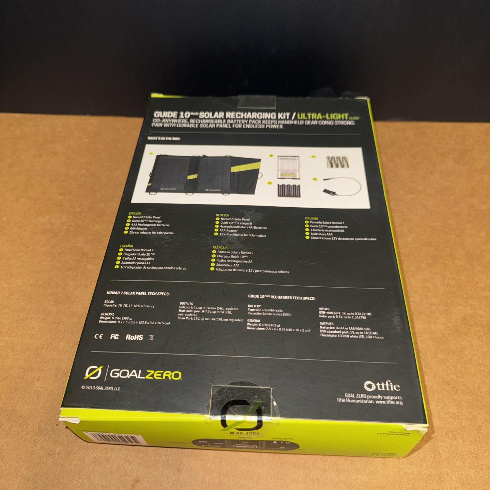 Goal Zero Guide 10 Plus Ultra-Light Solar Kit Foldable 5V USB Monocrystal